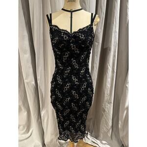 Ann Ferriday Vintage Crossdye Pucker Wiggle Dress S